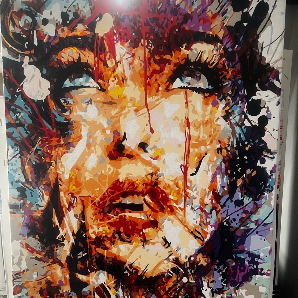 Vibrant Abstract Face Art Print